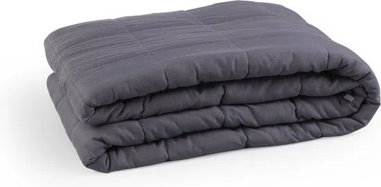 Donkergrijze verzwarende deken van 9 kg